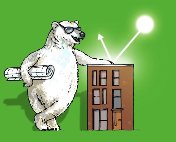 matériau de toiture TPO blanc réfléchissant le soleil